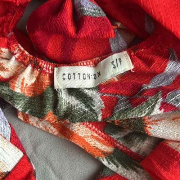 Cotton On - Red Floral Pattern Top - Picture 5 of 7